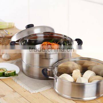 Thick Bottom Nonstick 2layer Stainless Steel Food Steamer Pots photo-2