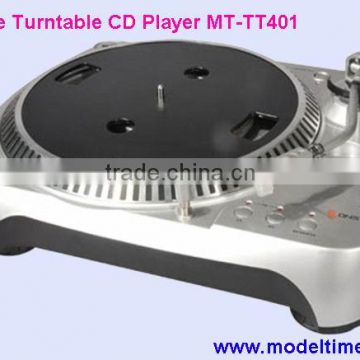 Portable Aluminuium Platter Turntable CD Player with USB/SD Player