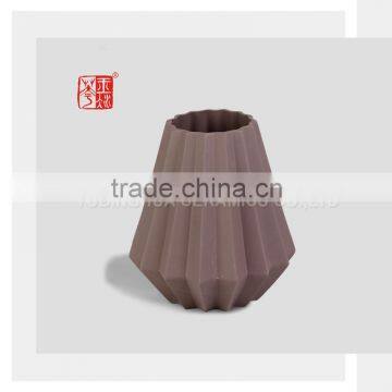 Small Indoor Brown Porcelain Flower Vase