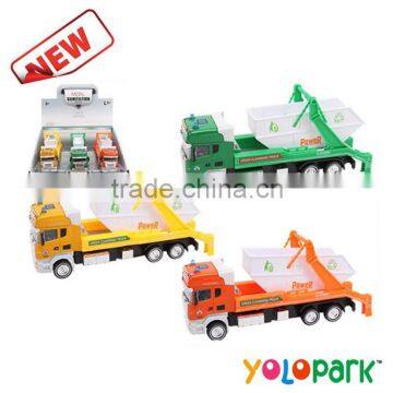 Alloy 1:42 scale model garbage truck toy for sale