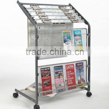 muti-ti siliver color wall mounted newspaper holder