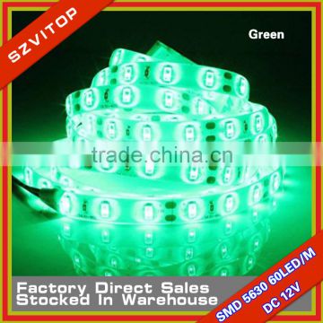 SV Green SMD 5630 Led Flexible Strip 300Led 5 Meter Waterproof IP65 DC 12V Brighter than SMD 5050 China Seller