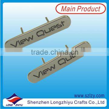 Radio company brand logo custom cast metal plate engraving label tag