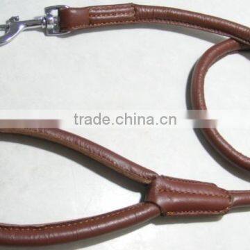 round leather dog leash