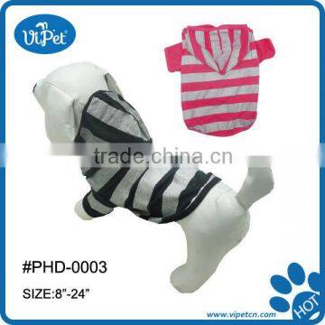 Pet hoody with stripe clothes