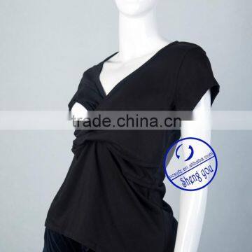 Short Sleeve Breastfeeding Nursing Clothes Nursing Clothes photo-3