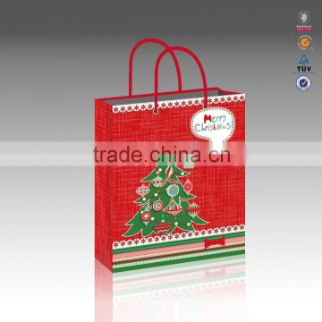 Alibaba China new design red paper bag & paper gift bag custom