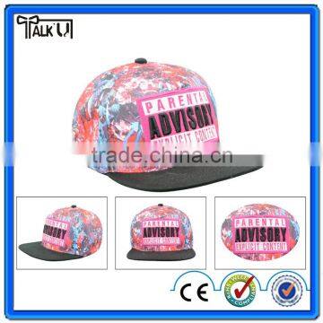 Fashion leather flat brim hip hop cap hip hop hat snapback cap