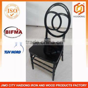 Black PC Plastic Resin Wedding Infinite Phoenix Double C Chair