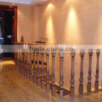 Red oak handrail solid oak pillar factory