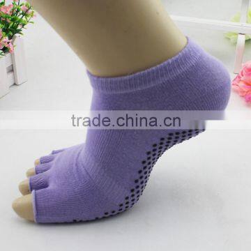 Various Colors Grips Anti Slip Yoga Socks,Wholesale Yoga Toe Socks photo-2