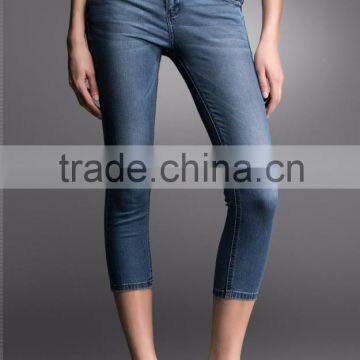 Hot wholesales high-waisted women jeans 2016 female new fashion style slim pants denim trousers OEM sevices