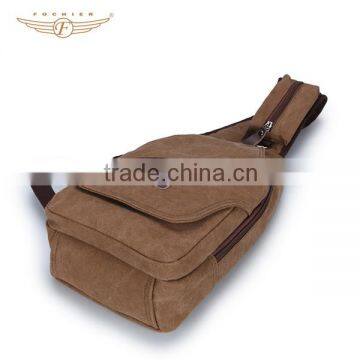Custom Single Strap Men Canvas Sling Bags Wholesale photo-2