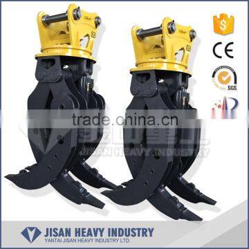 CE approved hydraulic rotating type log stone grapple for 25-30 ton excavator