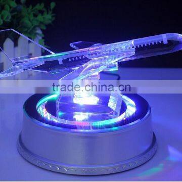 High quality crystal airplane model with Led