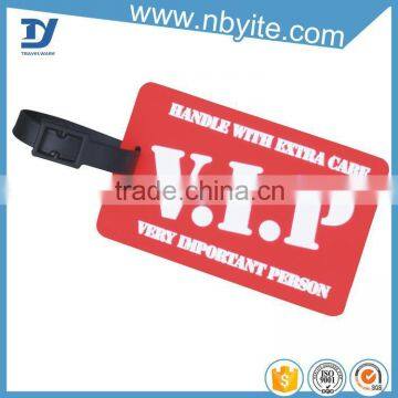 Traveling hard pvc bag tag