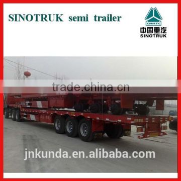 China high quality three axle 40t 40 feet transport flatbed trailer