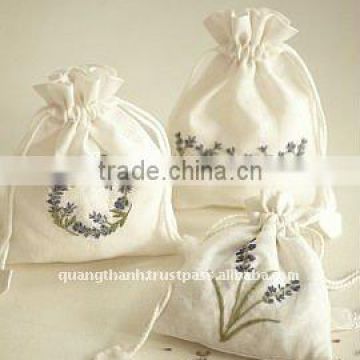 embroidery lavender bag