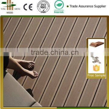 crack-resistant outdoor co-extrusion wpc decking/ factory of recycled material waterproof