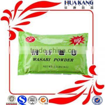 wholesale china alibaba back center sealed wasabi powder spice plastic packaging bag