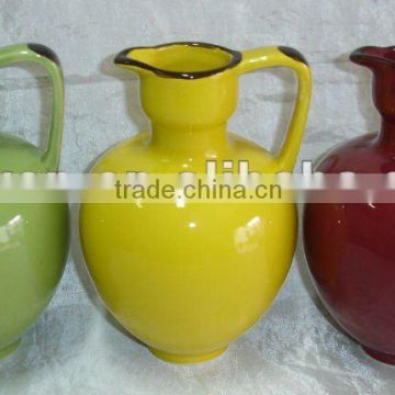 ceramic water pitcher, silid glazed color