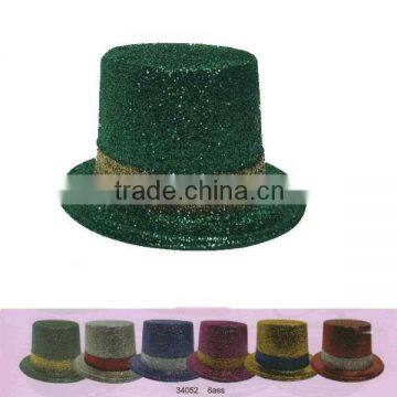 Modle6017-6 adult size plastic colorful glitter hats