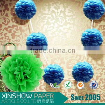 paper flower tissue pom poms