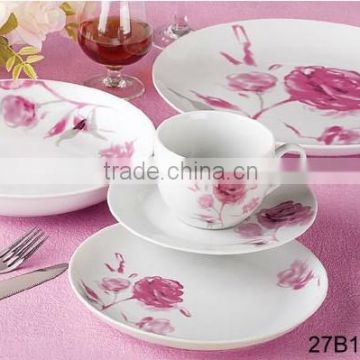 Coupe Shaped 20pcs ceramic dinnerware set made in china