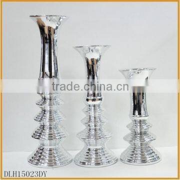 Beautiful style high end silver house decoration indian candle holders