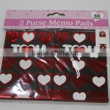 60 sheets purse memo pad