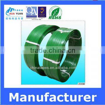 China plastic factory OEM and ODM Green pet strapping tape,plastic packing strap