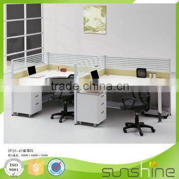 Office furniture 2 seating work station with desk partition modular furniture China manufacters