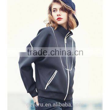 Latest Design Western Fahsionable Ladies Short Coat Custom Baseball Jersey for Women Korean Style Casual Jackets for Teen Girls