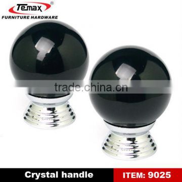 Solid Black Crystal Knobs