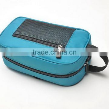 Fashionable cheap clear cosmetic bags handle zipper