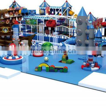 Kaiqi Hot selling PVC Indoor Playground Equipment Pace ship Theme with rocket and rope climber KQ60273A