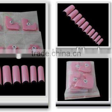 500 PINK FRENCH FALSE ACRYLIC NAIL ART TIPS GEL MAKEUP HN053