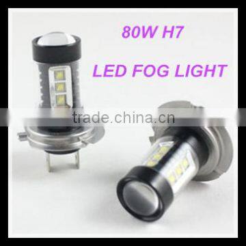 O.SRAM led bulb high power 80w 12v led headlight car fog lamp h7 16smd led fog light