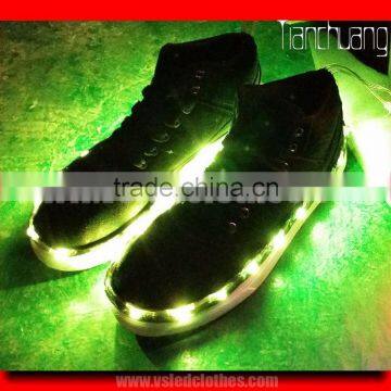 custom DC shoes/color change led shoes adult /Stage show flashing shoes adult