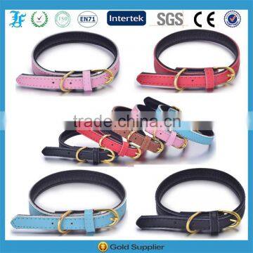 LF High quality high-end pu leather dog collar with metal buckle