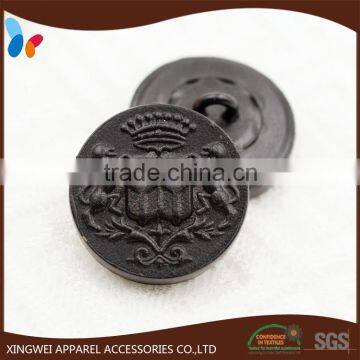 custom logo genuine leather shank button