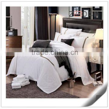 5 Star Hotel Used 400TC Sateen Fabric with Pipping Royal Hotel Bed Sheets