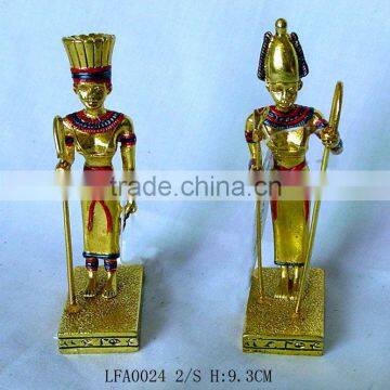 Metal Egyption Scuplture, Gold-Plated Metal Egyptian Statues For Sale photo-1