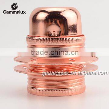 E27 Metal Lamp Holder Socket,Copper Color Iron Lamp Holder