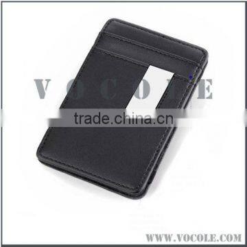 new jewelry gentlemen genuine leather money clip wallet with card holder