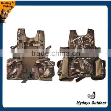 High quality outdoor camo men's hunting vest with extra pockets