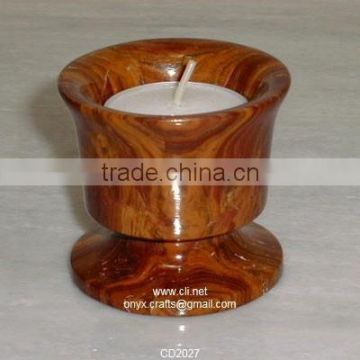 Red Onyx Tealight Candle Holder Cup