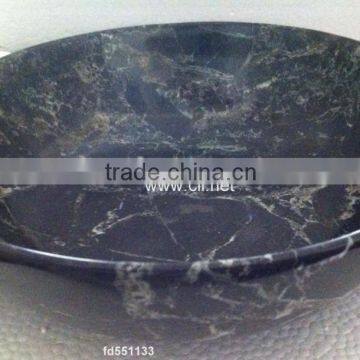 Black Zebra Marble Fruit Bowl