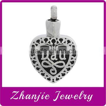 Dad cremation urn pendant jewelry wholesale cremation jewelry cremation ashes urn stainless steel cremation jewelry