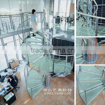 Basement Stainless Steel Glass Stair